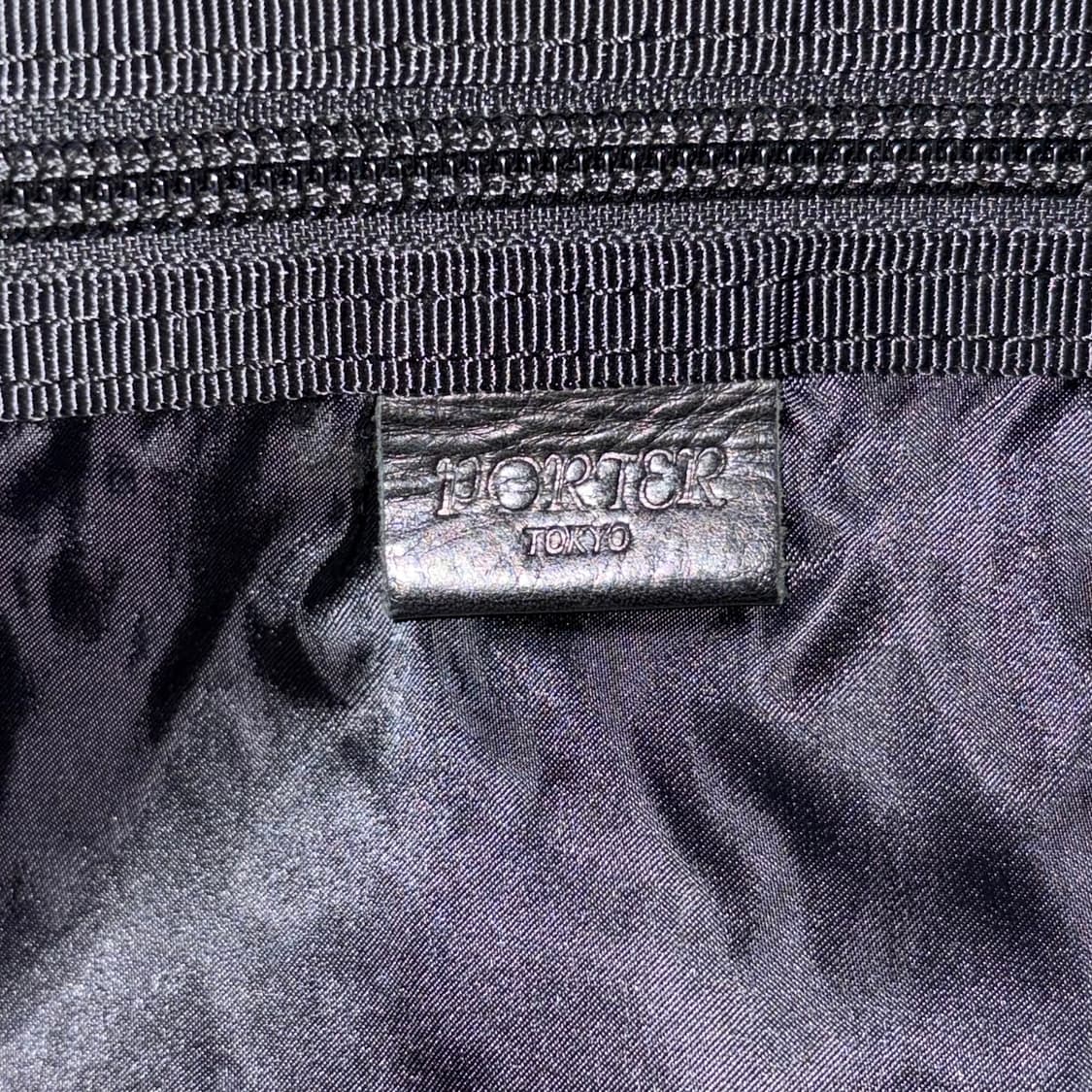 porter 요시다 포터 레더 반달 보스턴백 블랙 상품이미지5