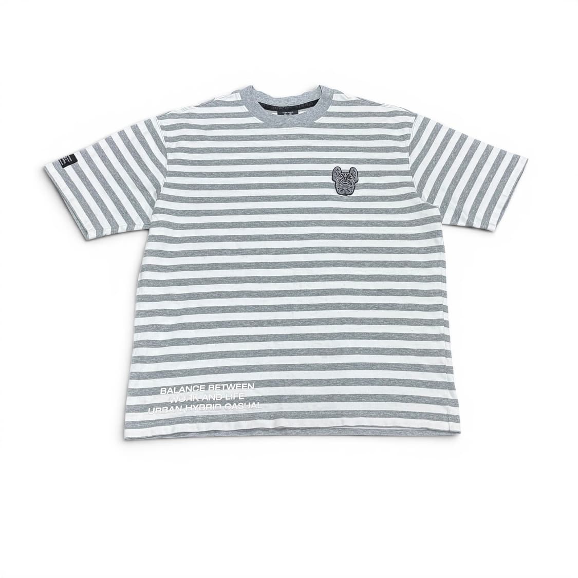 S 95 라이프워크 그레이 스트라이프 반팔티 상품이미지1