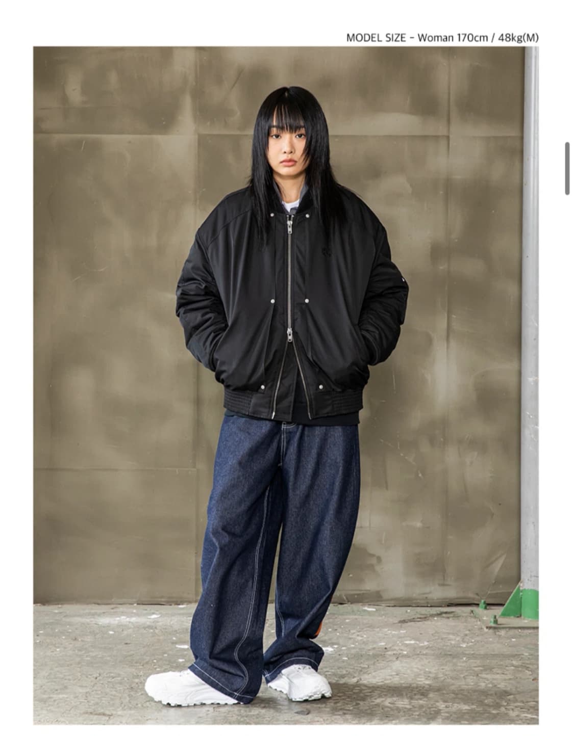 엑스톤즈 플리츠 셔링 ma-1 자켓 상품이미지1