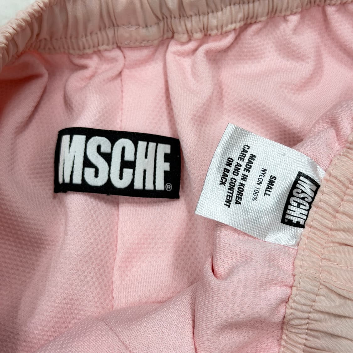 미스치프 사이드라인 딸기우유 핑크 트랙 반바지 S 상품이미지3