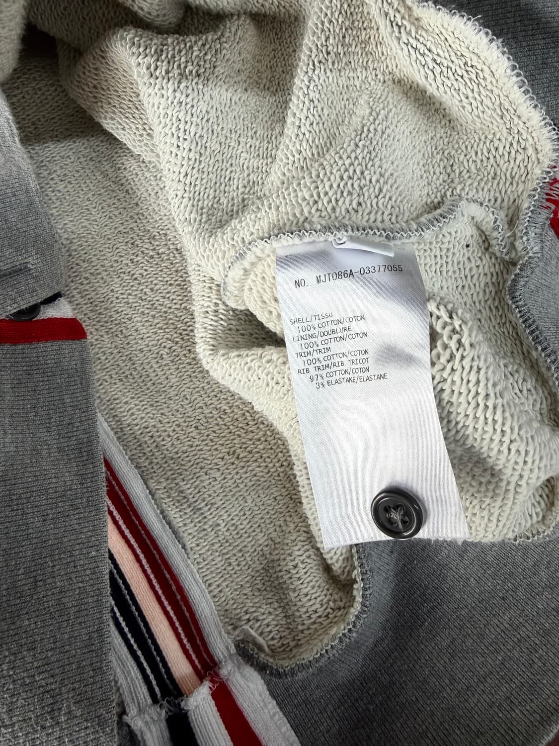 .2/ 톰브라운 백삼선 그레이 후드티 상품이미지9