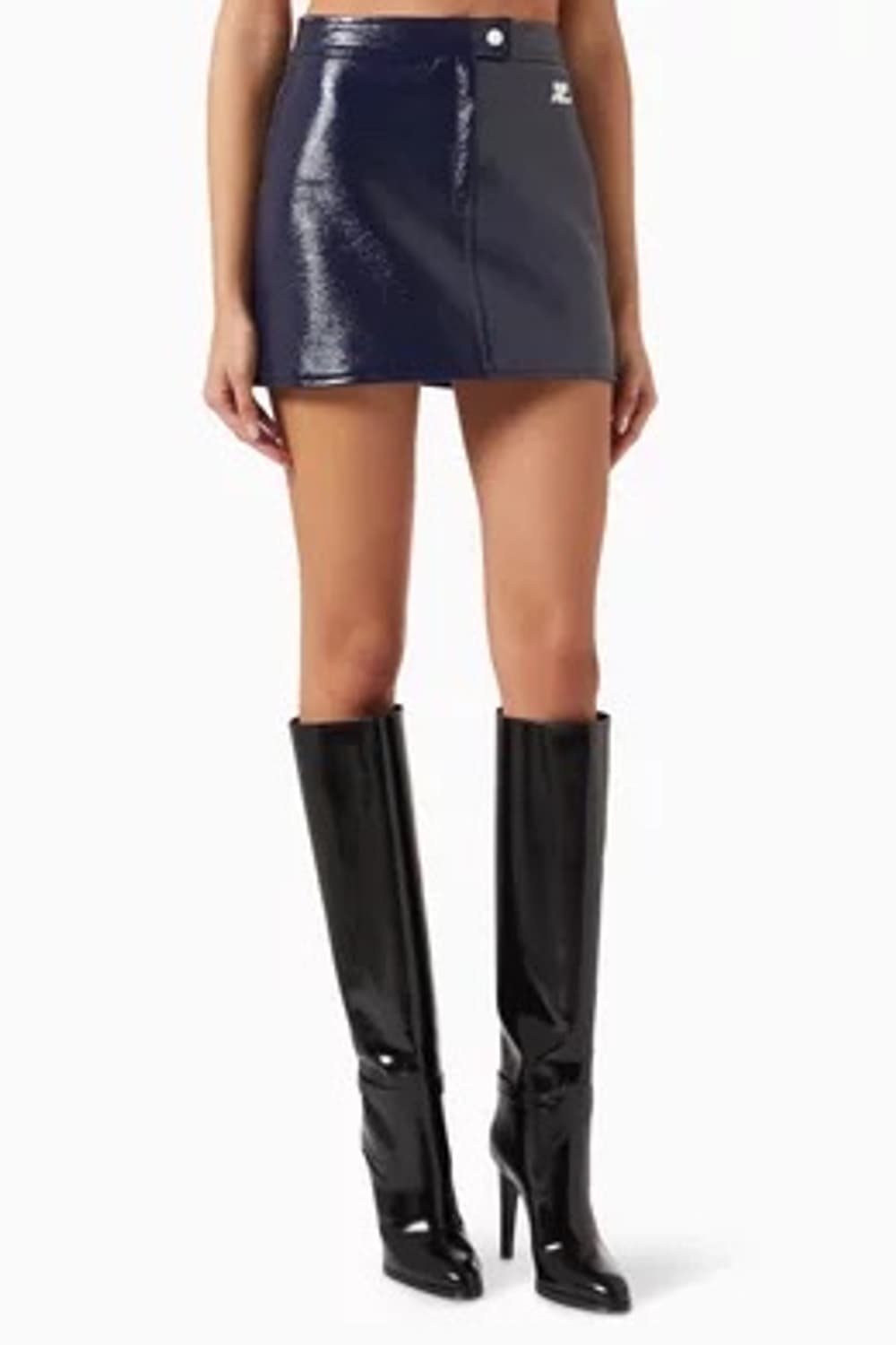 Courreges vinyl mini skirt navy 상품이미지8