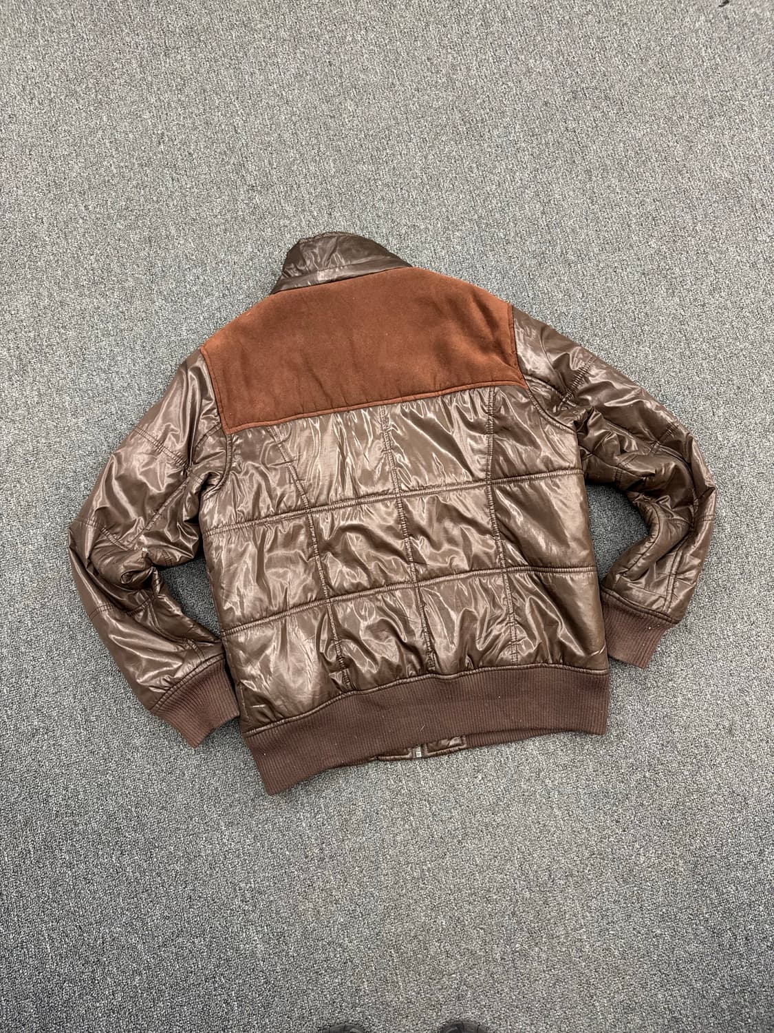 LL)반스 빈티지 패치 브라운 패딩 봄버 자켓(수선) 상품이미지6