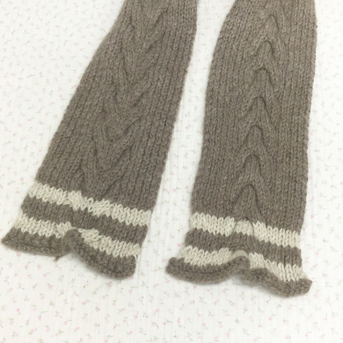 JPN/ 브라운뜨개머플러 모리걸머플러 모리룩머플러 브라운목도리 상품이미지8