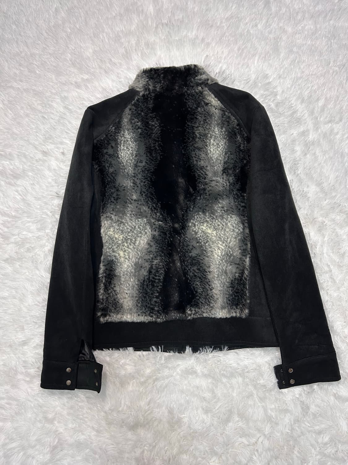 shadow marble faux fur zip jacket 상품이미지5