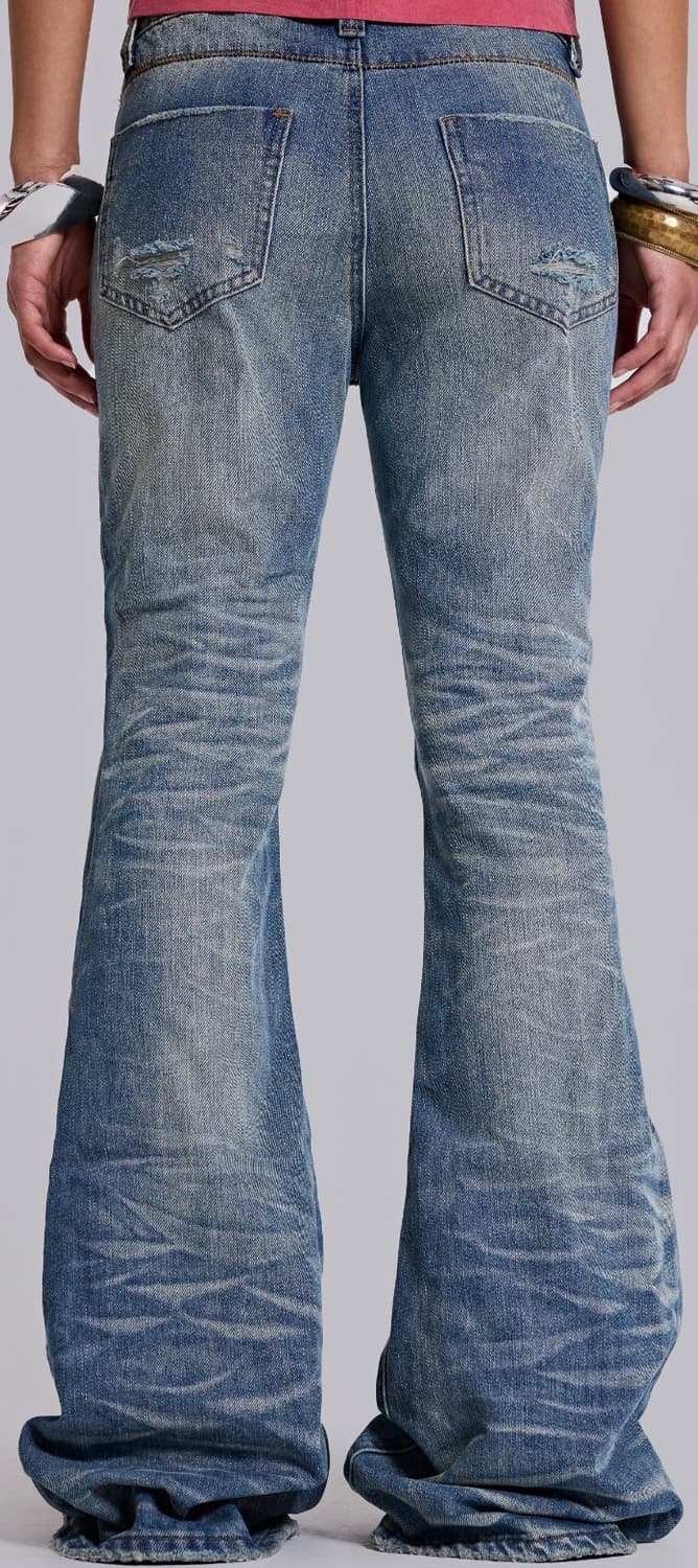 Jaded london Mid Blue Distressed Creased 상품이미지2