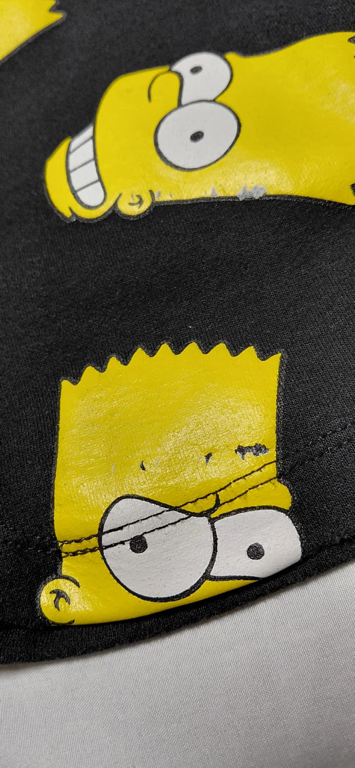 [정품/L] 심슨 가족 바트 심슨 올오버 패턴 반팔 티셔츠 상품이미지10