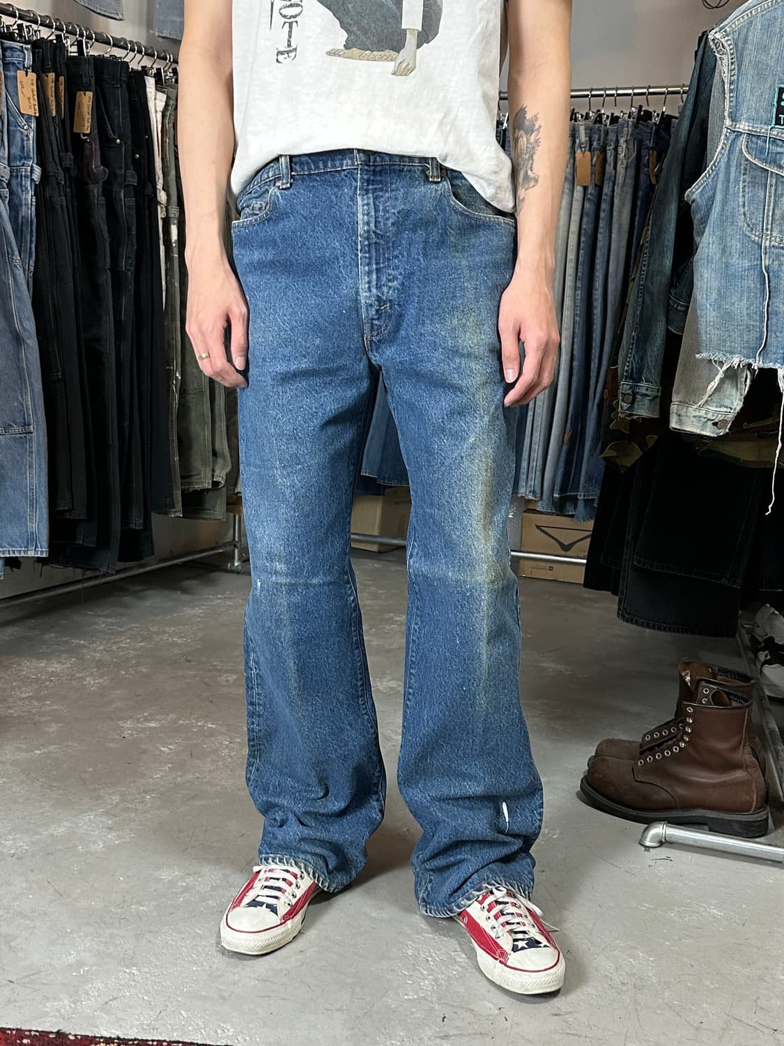 80's USA 빈티지 리바이스 517 오렌지탭 체인스티치 상품이미지1