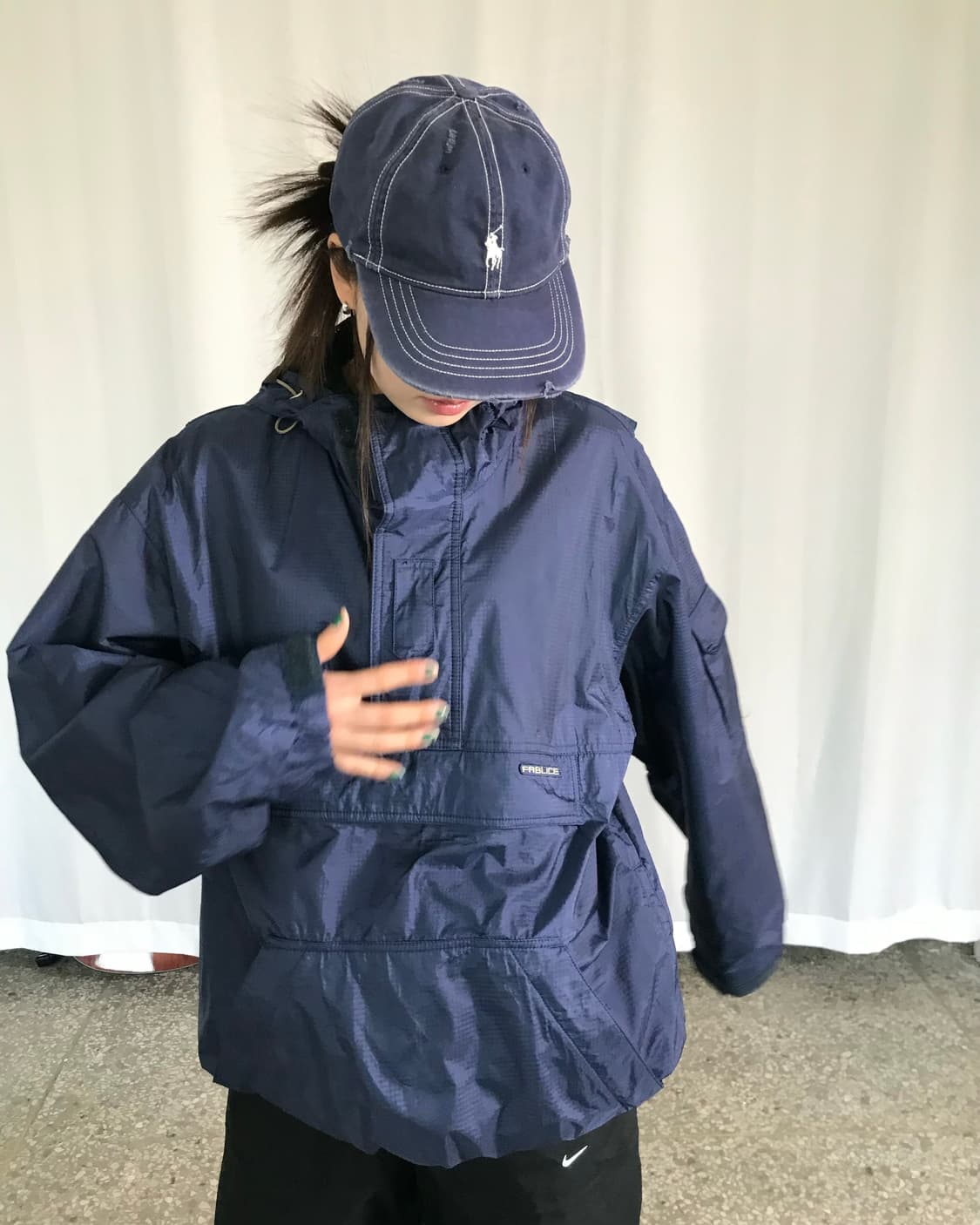 네이비 스키장 아노락  상품이미지5