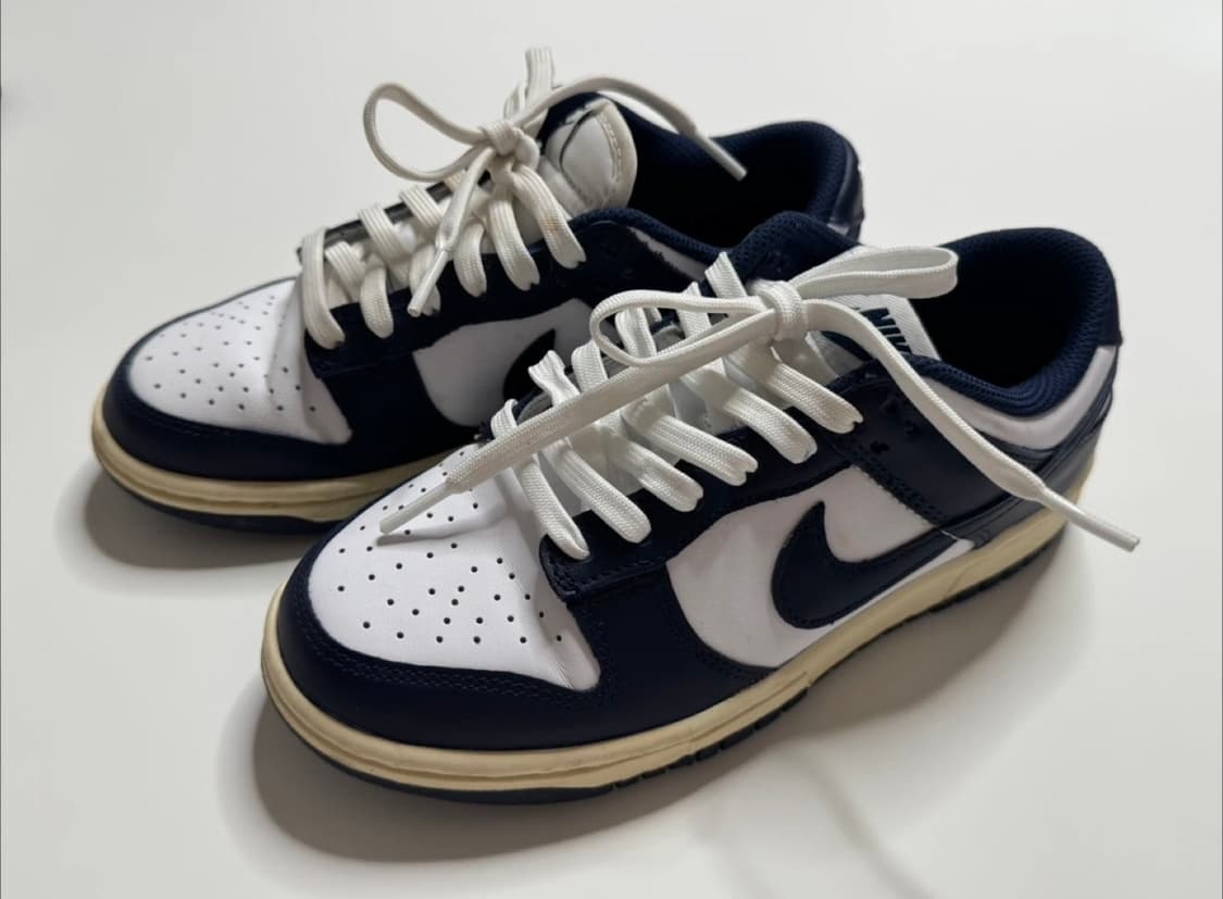 (W) 나이키 덩크 로우 빈티지 미드나잇 네이비 220 상품이미지1