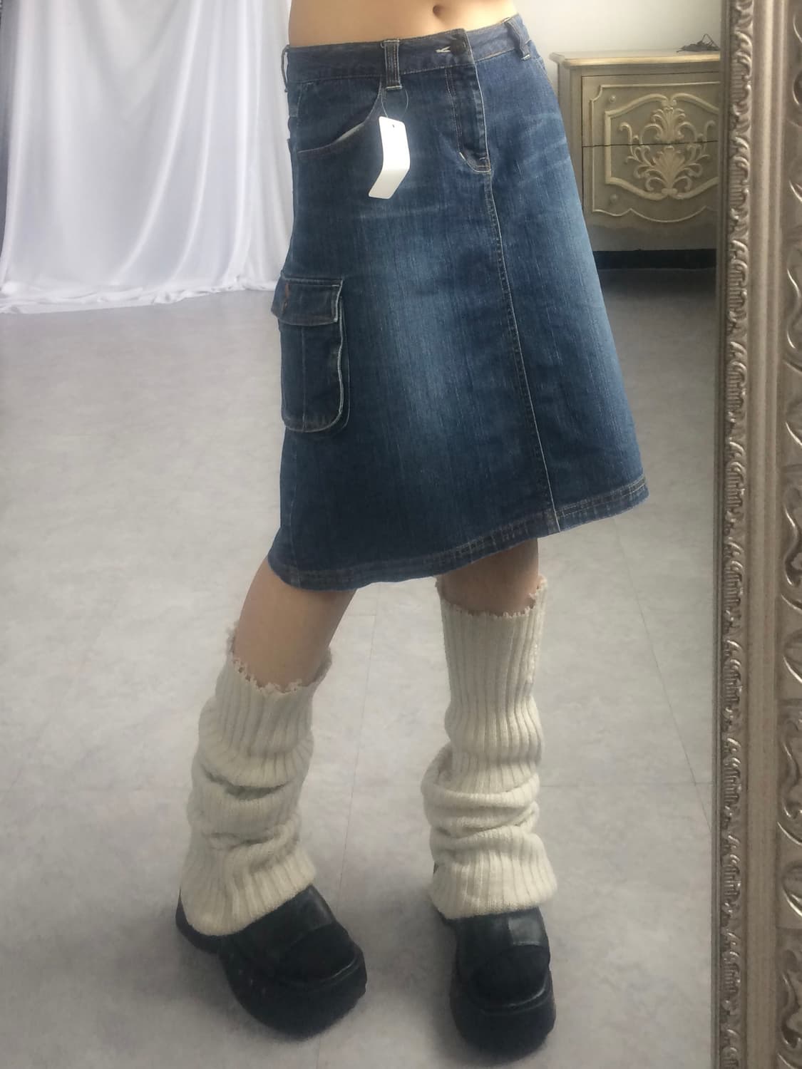 Denim cago midi skirt 상품이미지7