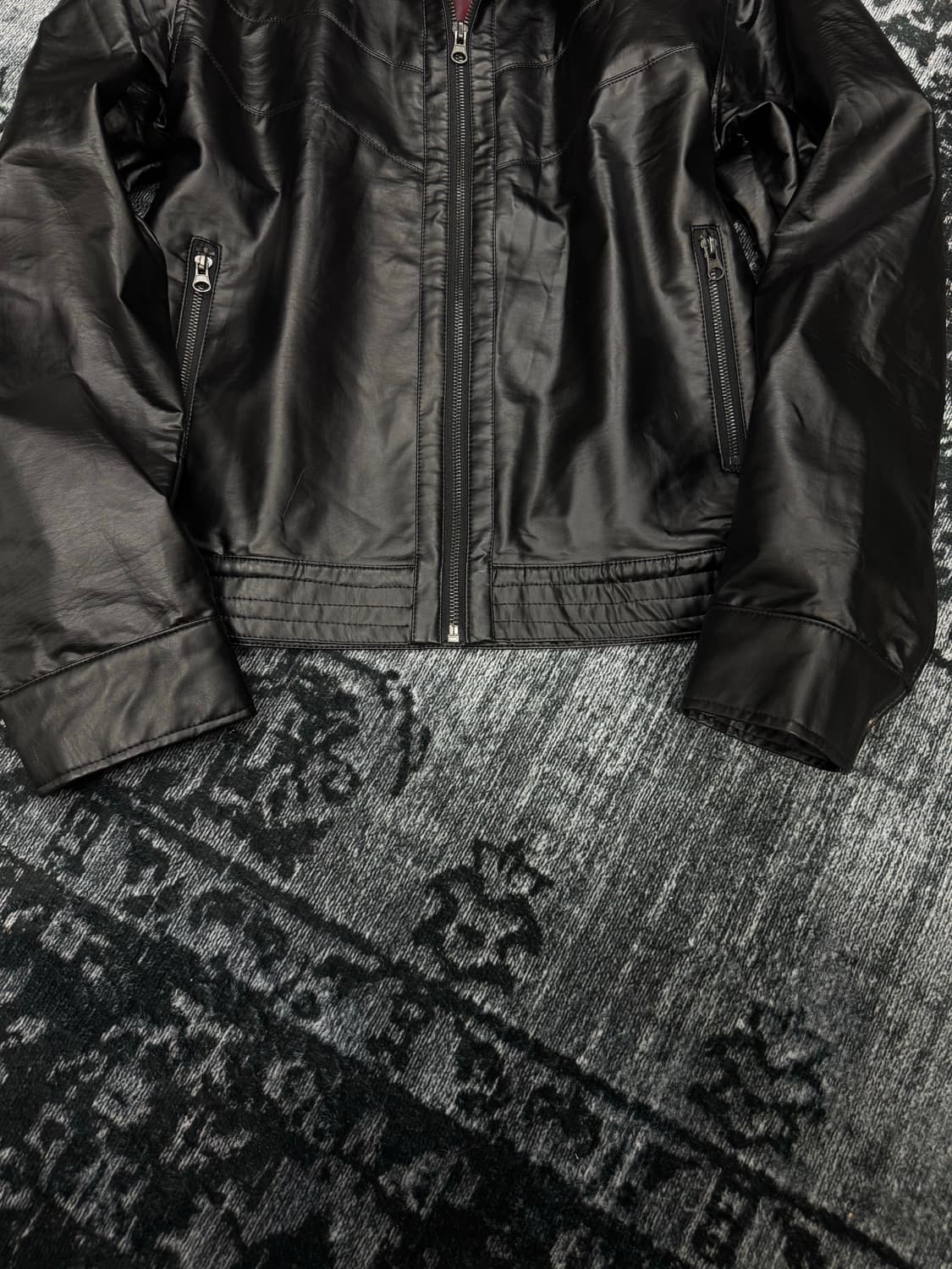 Agate 00s vkei trimming fur faux leather 상품이미지5