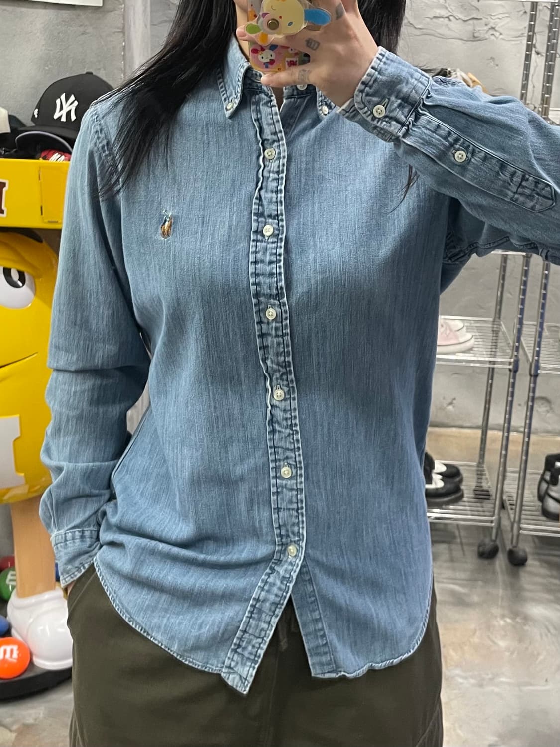 폴로 포니 솔리드 데님 셔츠 상품이미지10