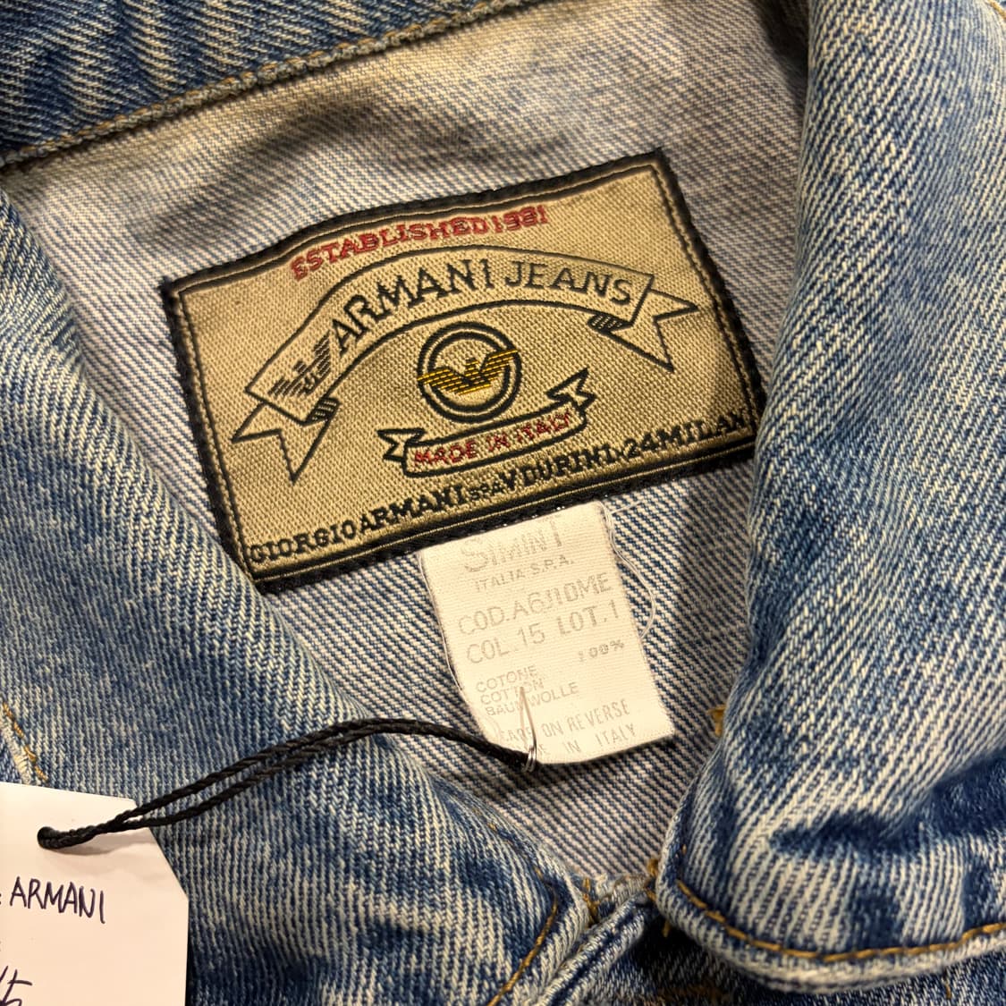 80-90s ARMANI 아르마니 진 빈티지 데님 청자켓 E53 상품이미지6