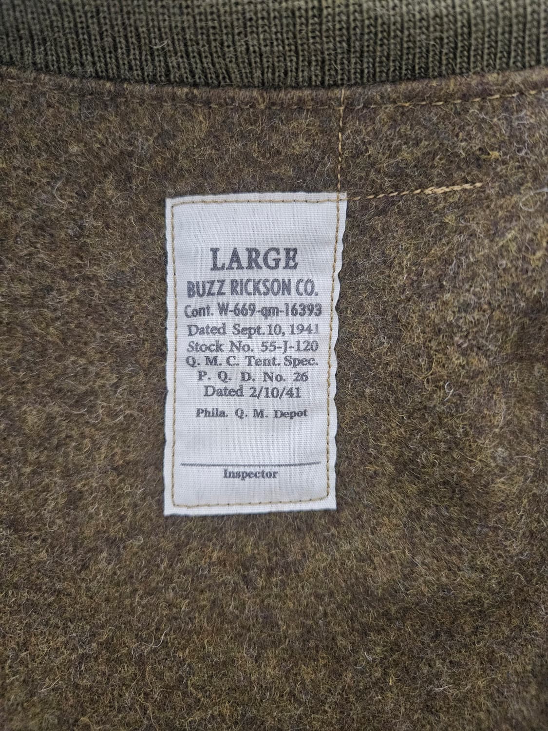 버즈릭슨 탱커자켓 L 사이즈 판매합니다. 상품이미지2