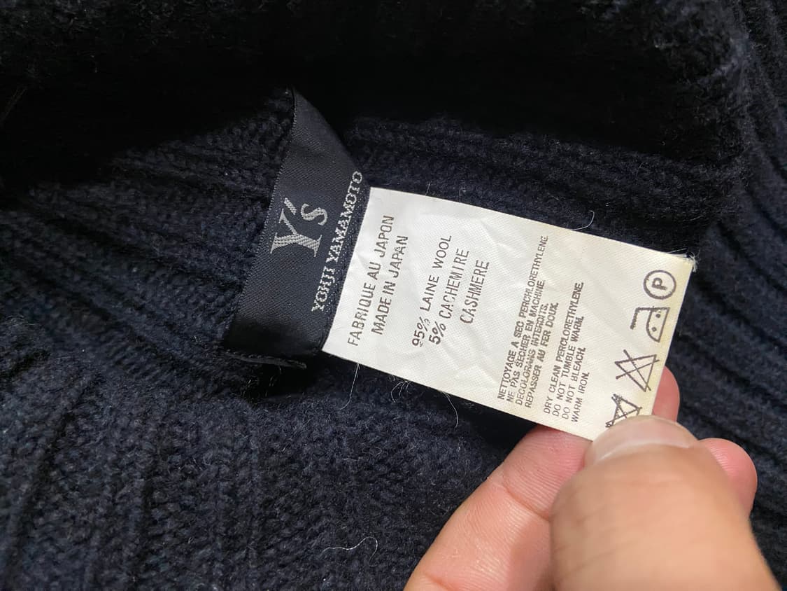 Yohji Yamamoto 요지야마모토 플라워 브로치 골지 니트 상품이미지7