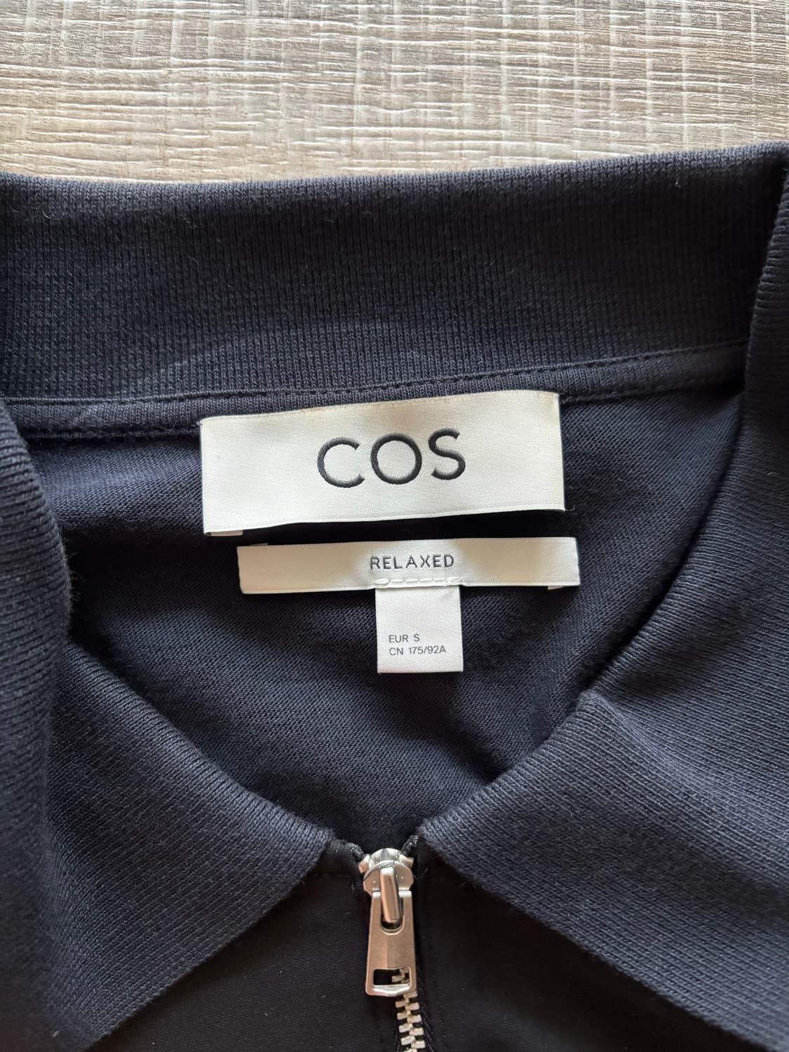 [S] 코스 패널 집업 오버셔츠 블랙 네이비 상품이미지4