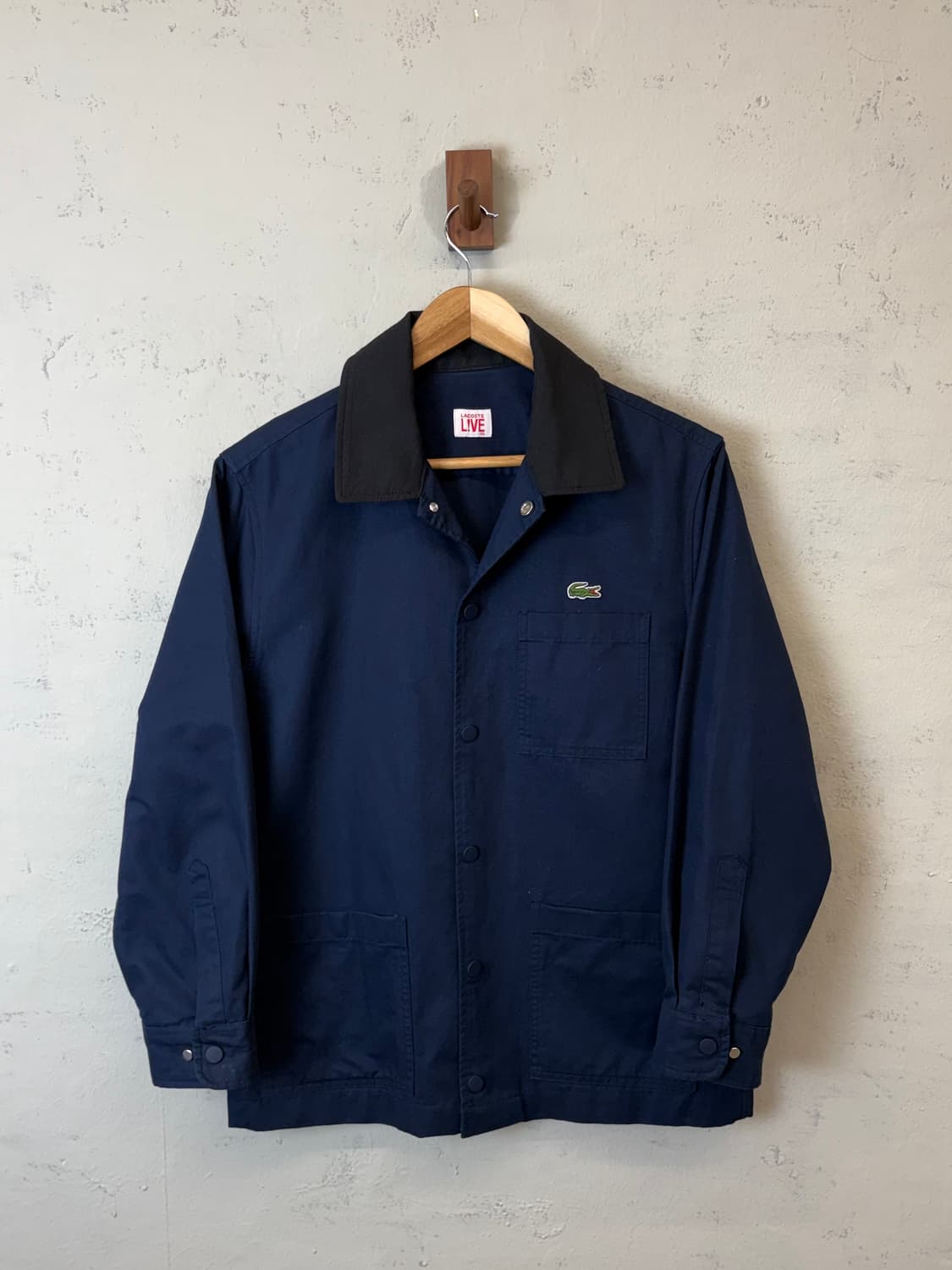 라코스테 네이비 코튼 워크자켓 상품이미지1