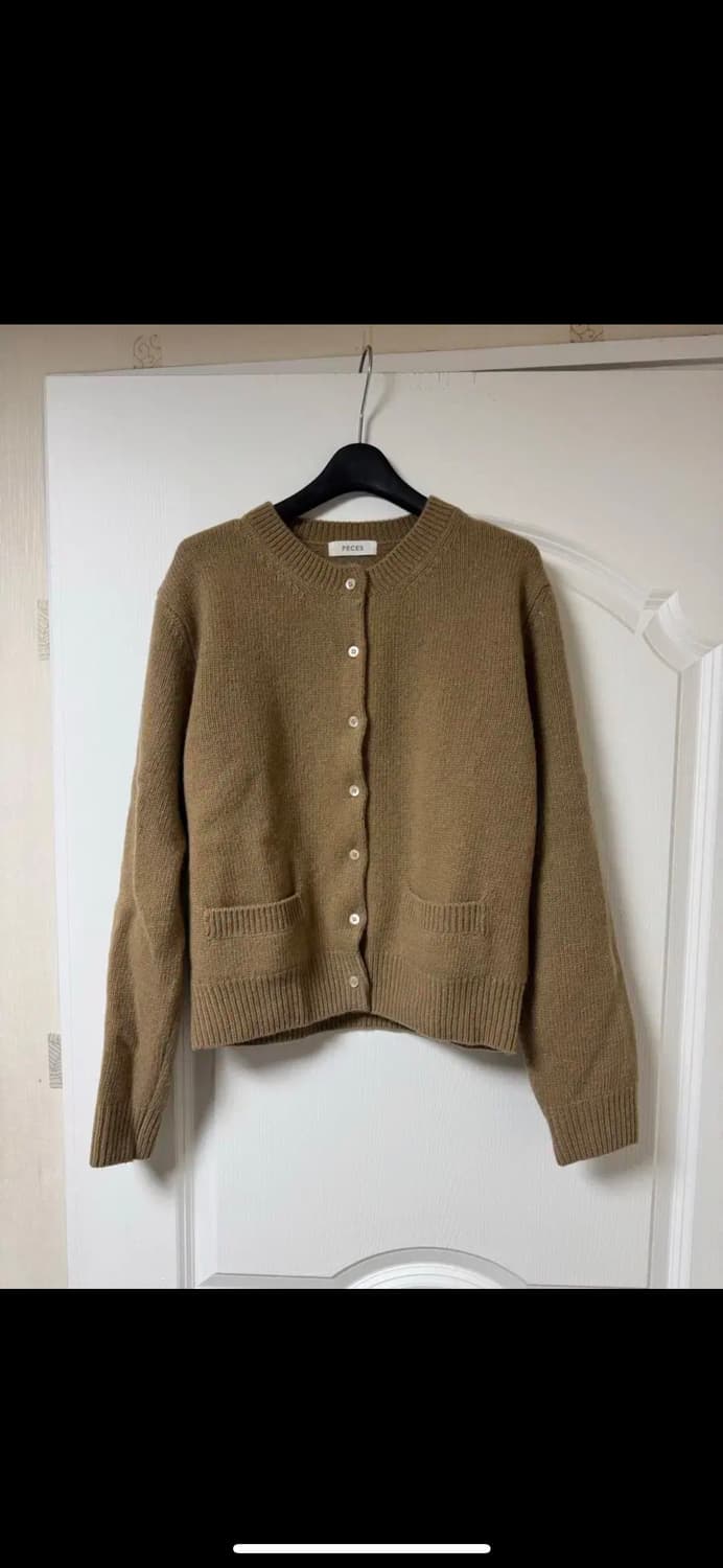 peces 페세스 울 포켓 가디건 카멜 상품이미지2