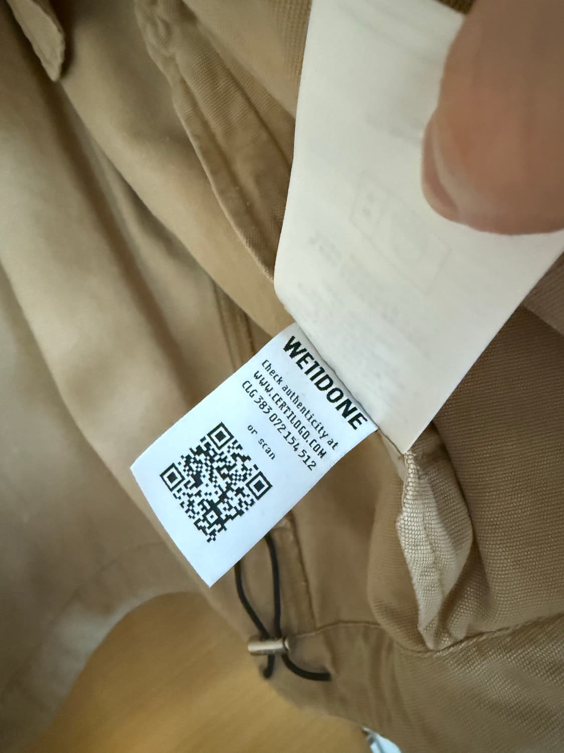 [xl] 카리나 we11done 옥스포드 워크 자켓 베이지 상품이미지10