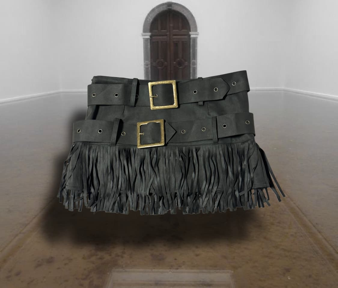 스웨이드 투벨트 태슬 스커트 3 colors 상품이미지2