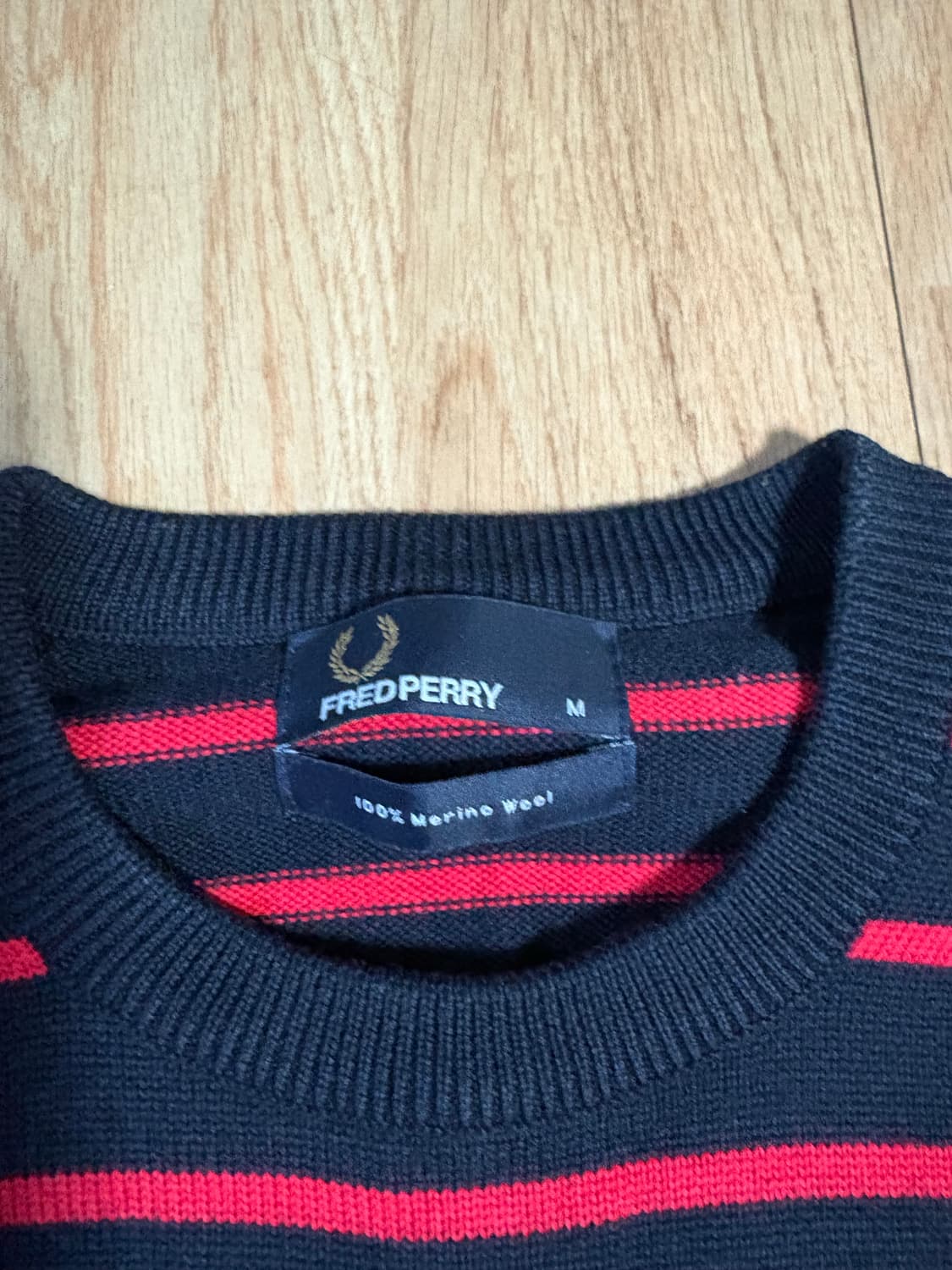 프레드페리 메리노울 니트 상품이미지3