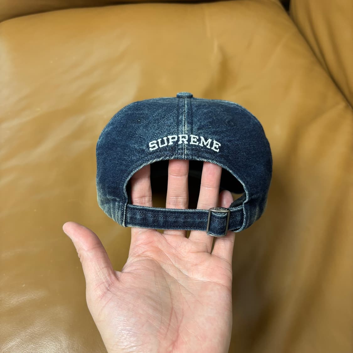 슈프림 S로고 볼캡 모자 더티 데님 상품이미지7