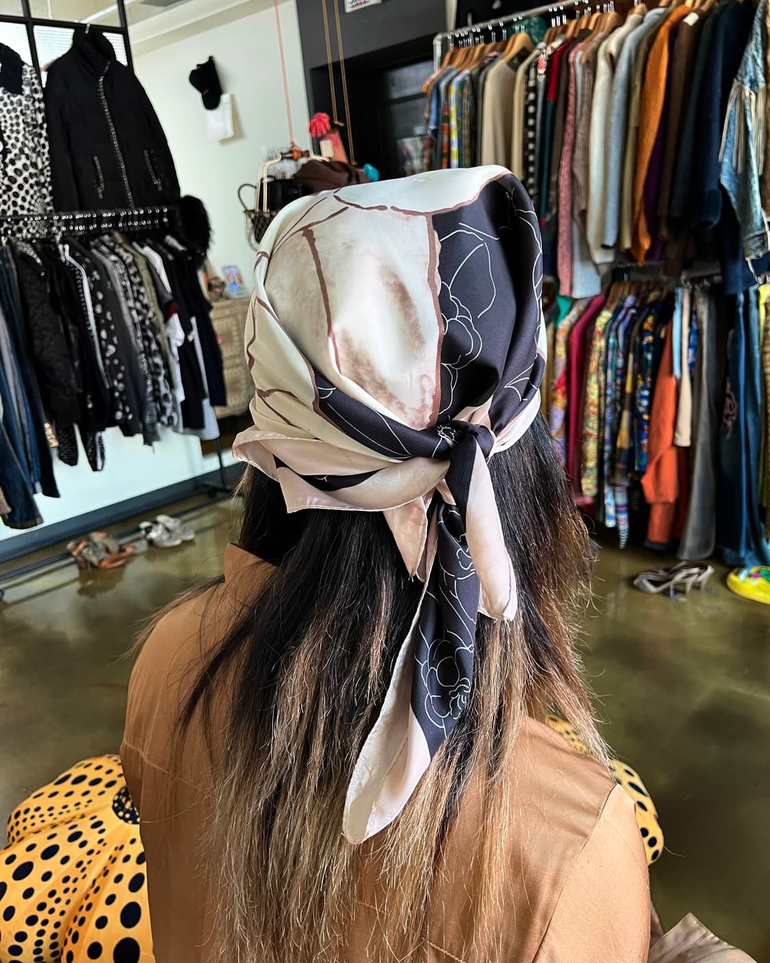 JPN Vintage Oriental Floral Print Scarf 상품이미지2