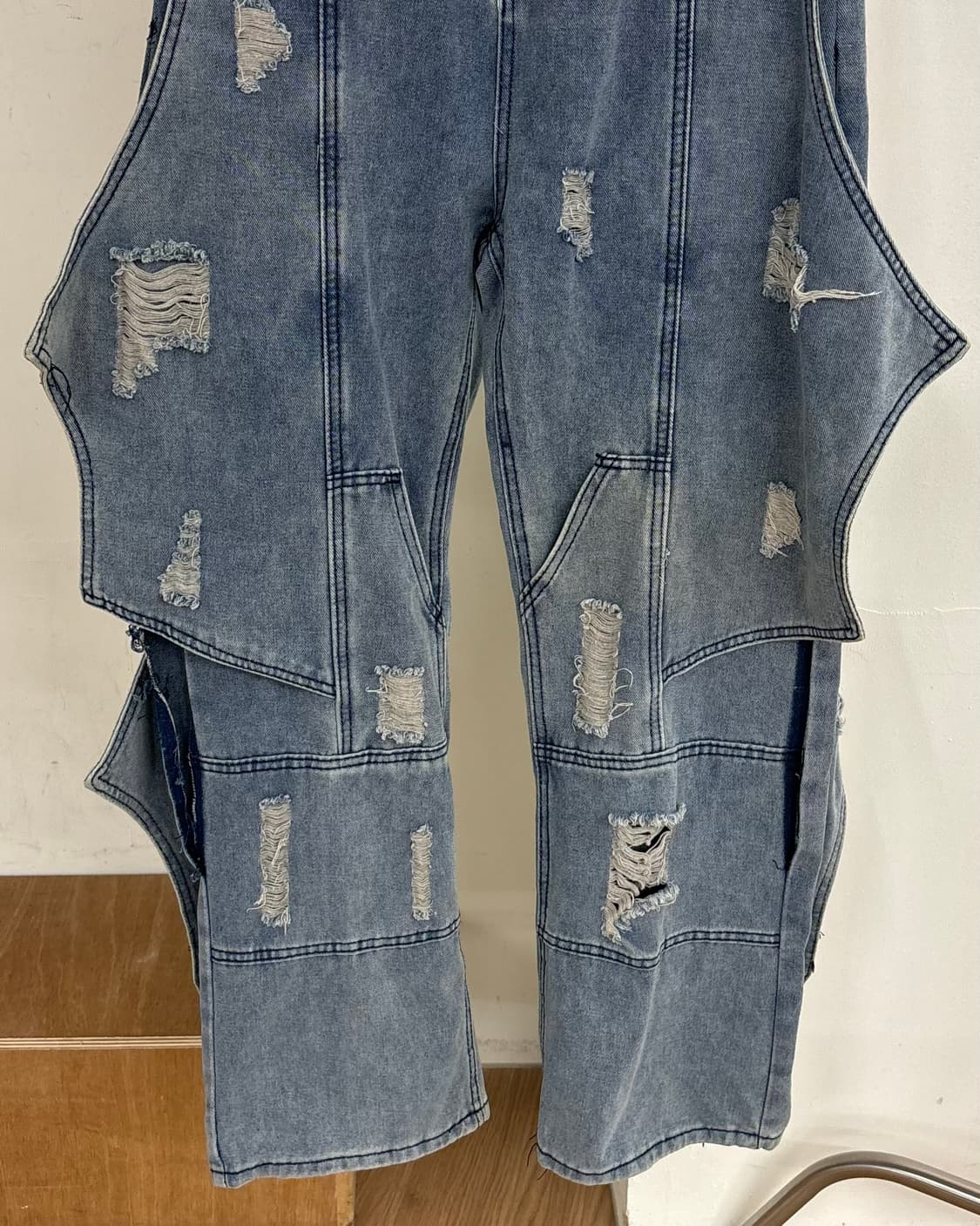 에이스 컷 아웃 카고 데님 팬츠  상품이미지3