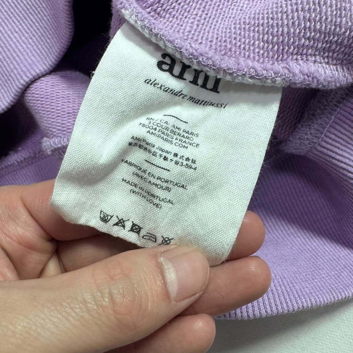 정품 아미 빅하트 라일락 맨투맨 상품이미지5