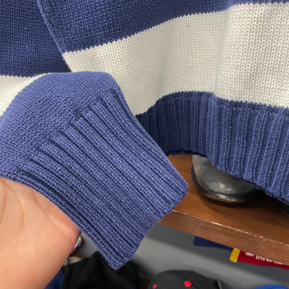 90s 폴로 랄프로렌 멀티 스트라이프 레트로 라운드넥 니트 N344 상품이미지6