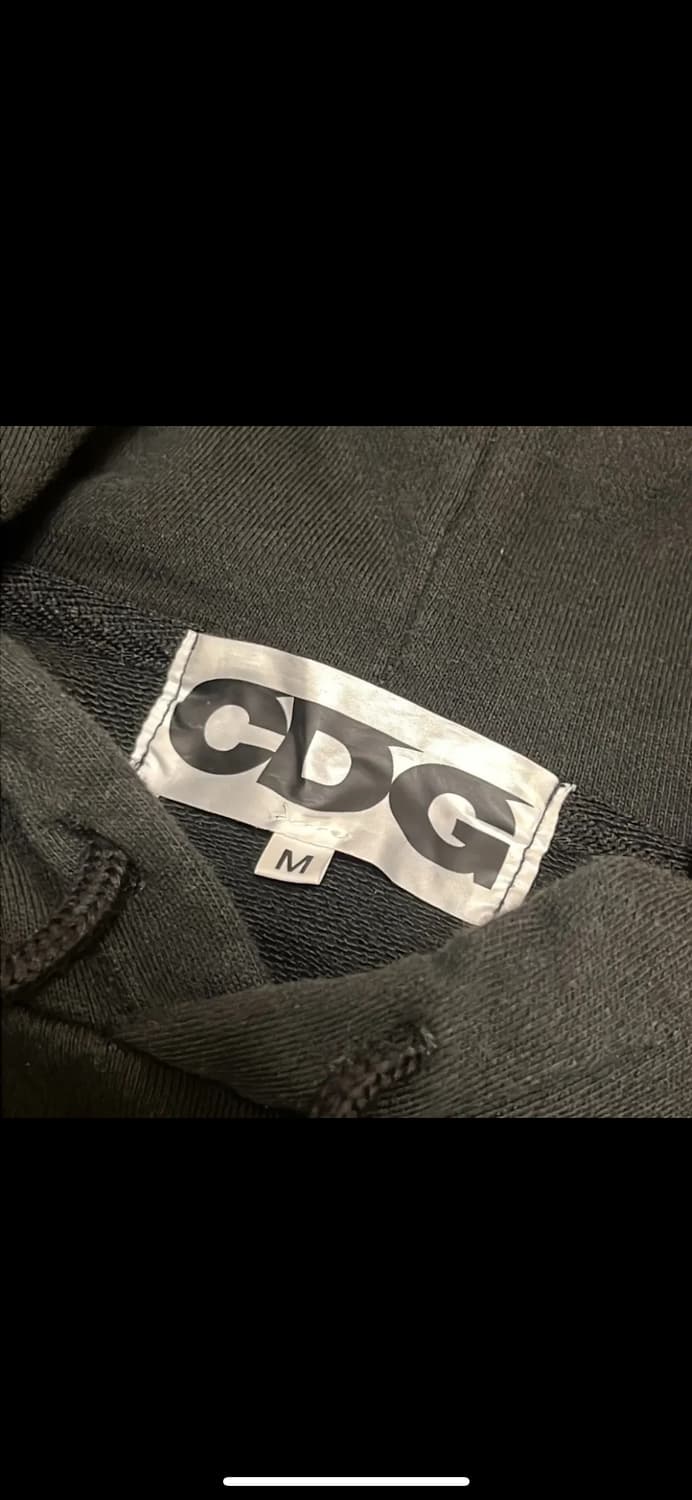 CDG 후드 스웨트셔츠 블랙 M 상품이미지3