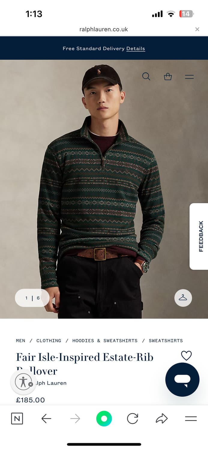 폴로 랄프로렌 페어아일 에스테이트 립 S 상품이미지1