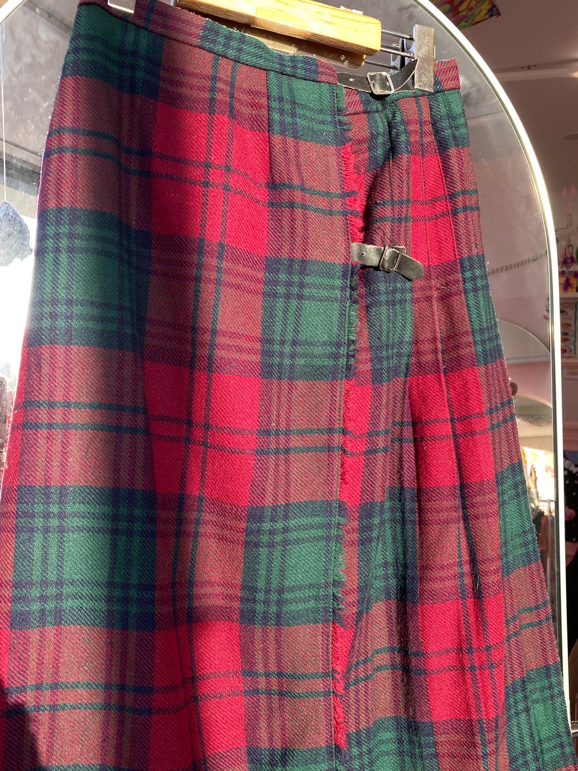 크리스마스 체크 울 랩스커트🎄❤️ 상품이미지2