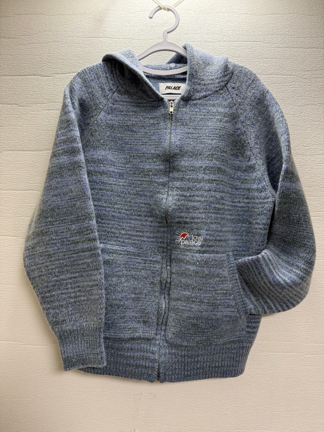 팔라스 스페이스 니트 블루 후드집업 상품이미지2