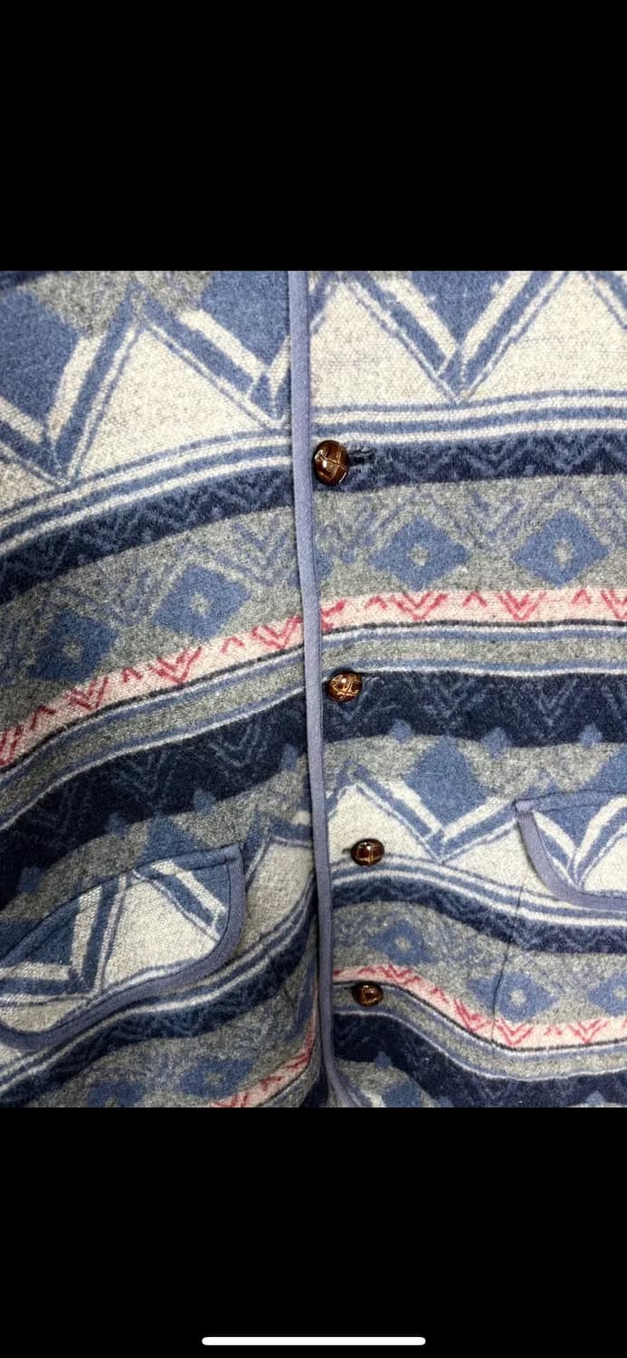 JPN 빈티지 울 패턴 버튼 에닉스 자켓 H2237 상품이미지3