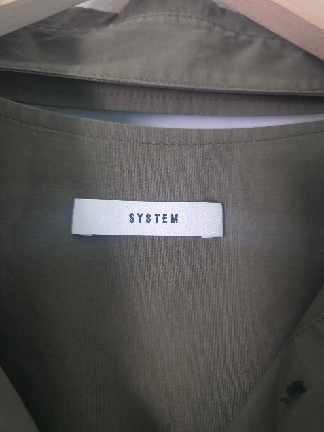 한섬 SYSTEM 시스템 카키 오버핏 셔츠 자켓 루즈핏 55 66 77 상품이미지5