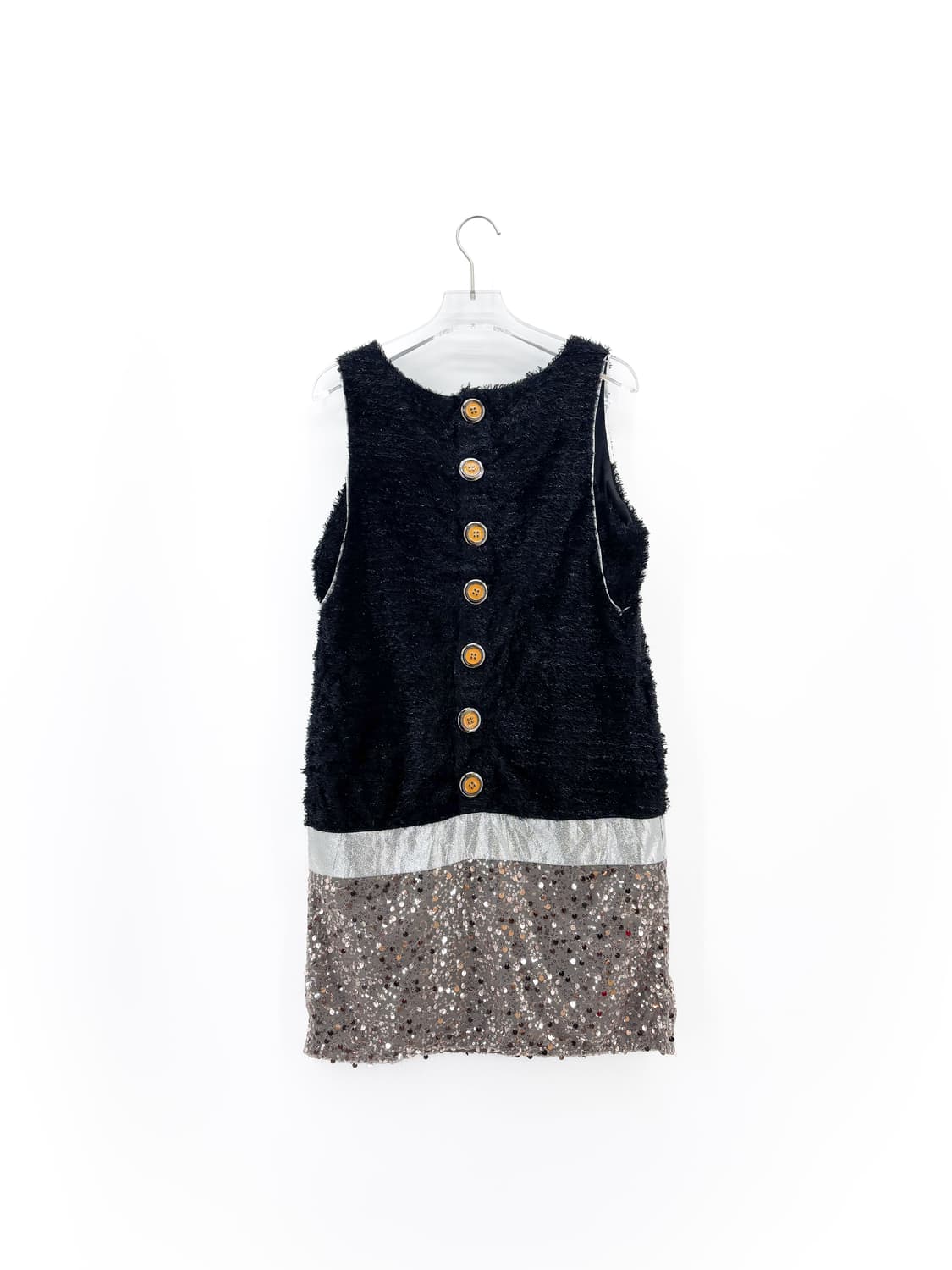 빈티지 헤어리 메탈릭얀 스팽글 미니 드레스 상품이미지9