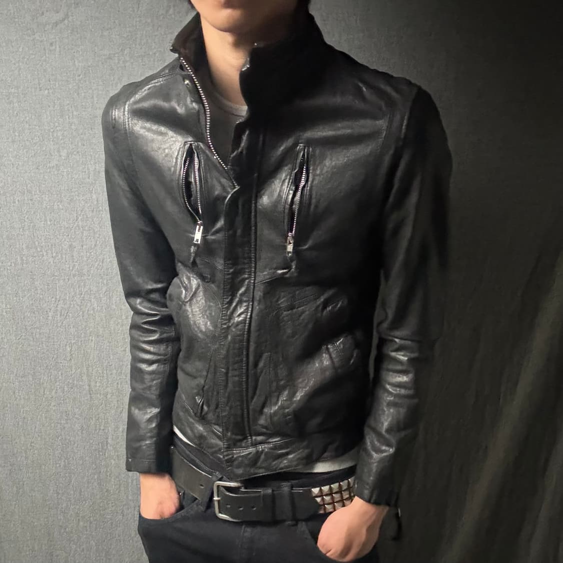 lamb skin leather jacket 상품이미지3