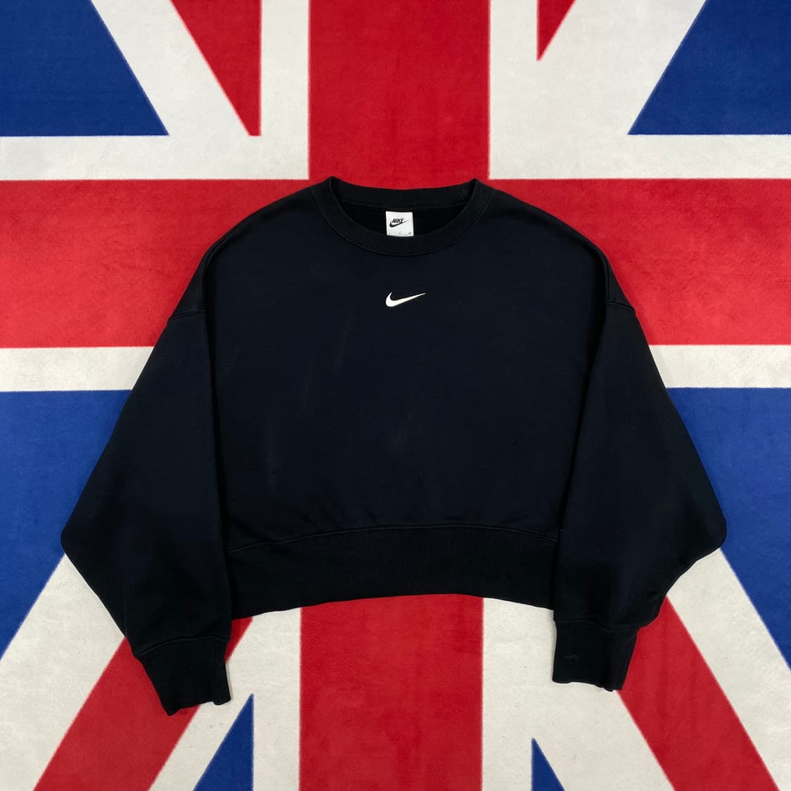  나이키 오버핏 크롭 맨투맨 S 실측 여성 77-88 상품이미지1