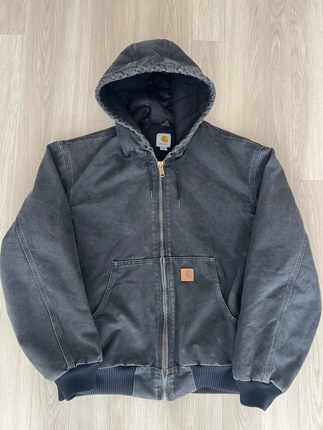 (L)칼하트 J130 BLK 블랙 빈티지 액티브 자켓 상품이미지1