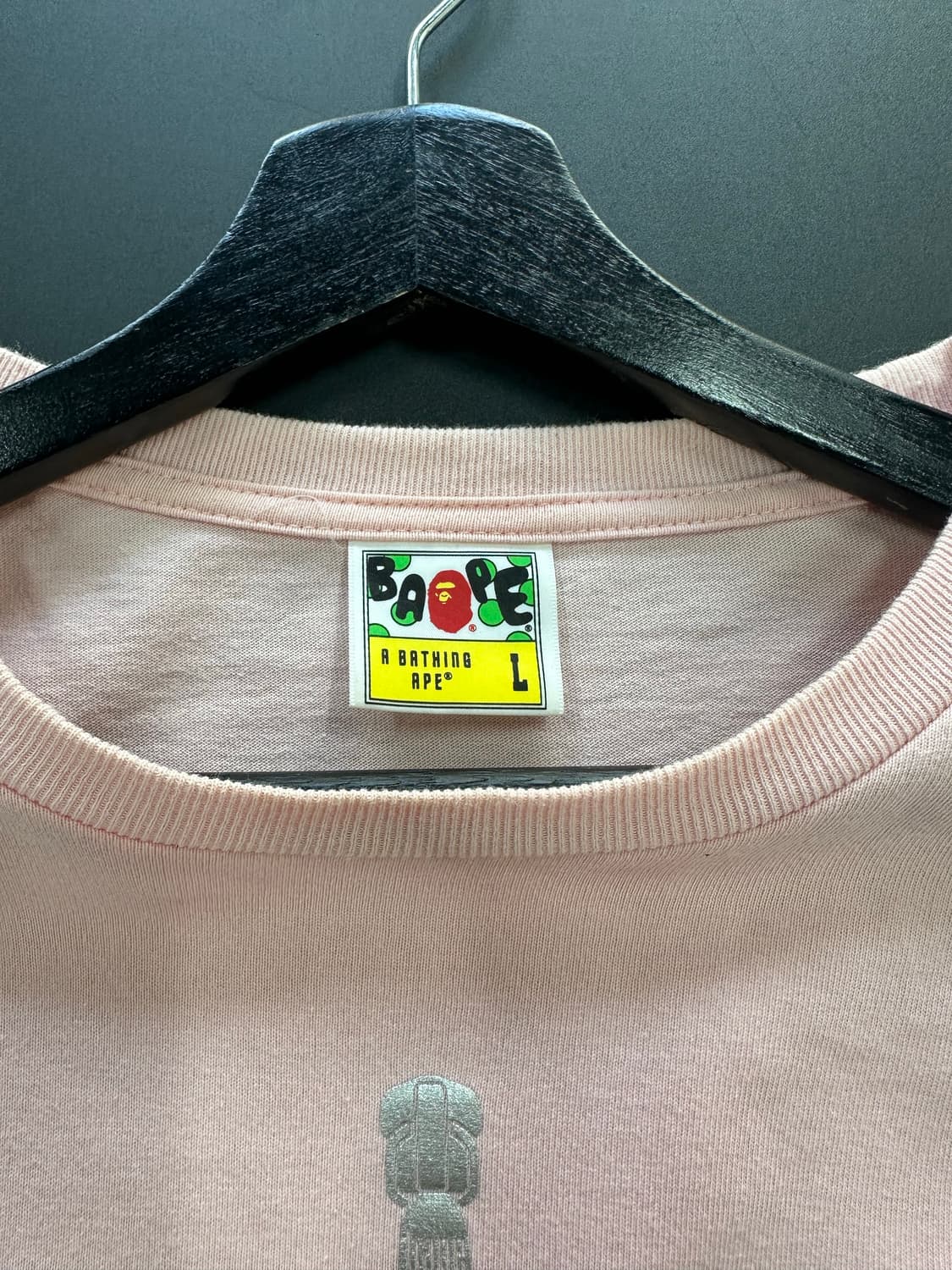 베이프 살몬핑크 샤크 롱슬리브긴팔티 상품이미지6