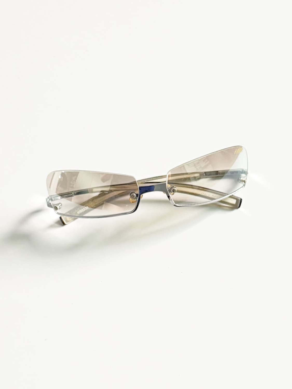 90s AIR 무테 스퀘어 언더림 빈티지 틴트 선글라스 상품이미지2