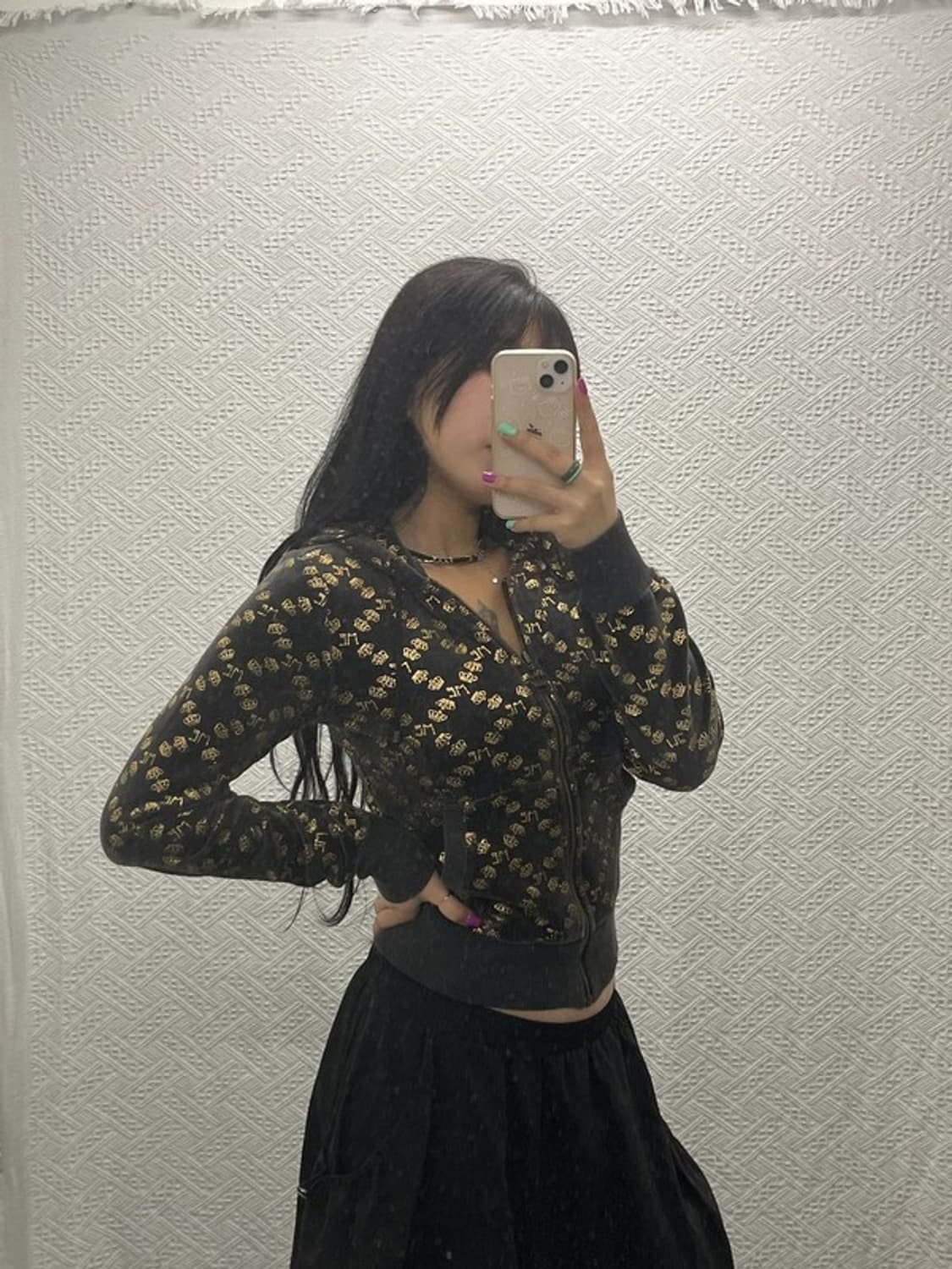 아디다스X미시엘리엇 희귀 올드스쿨 빈티지 벨벳 집업 85 C06554 상품이미지1