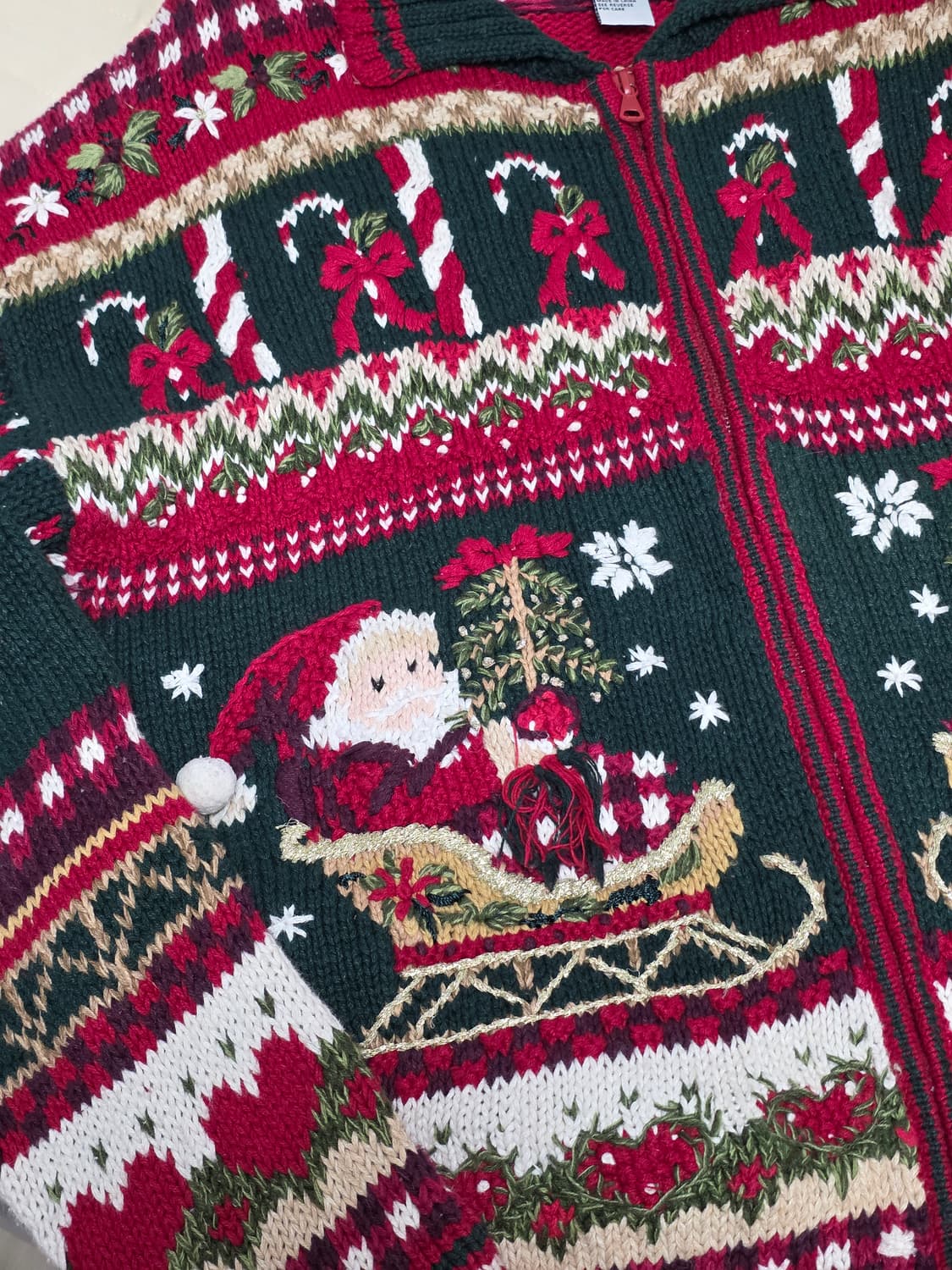크리스마스 티아라 가디건 집업 빈티지 상품이미지5