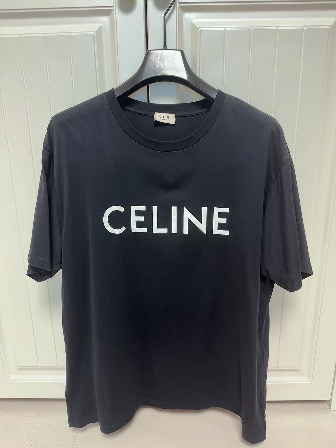 셀린느 블랙 로고 티셔츠 L 상품이미지1