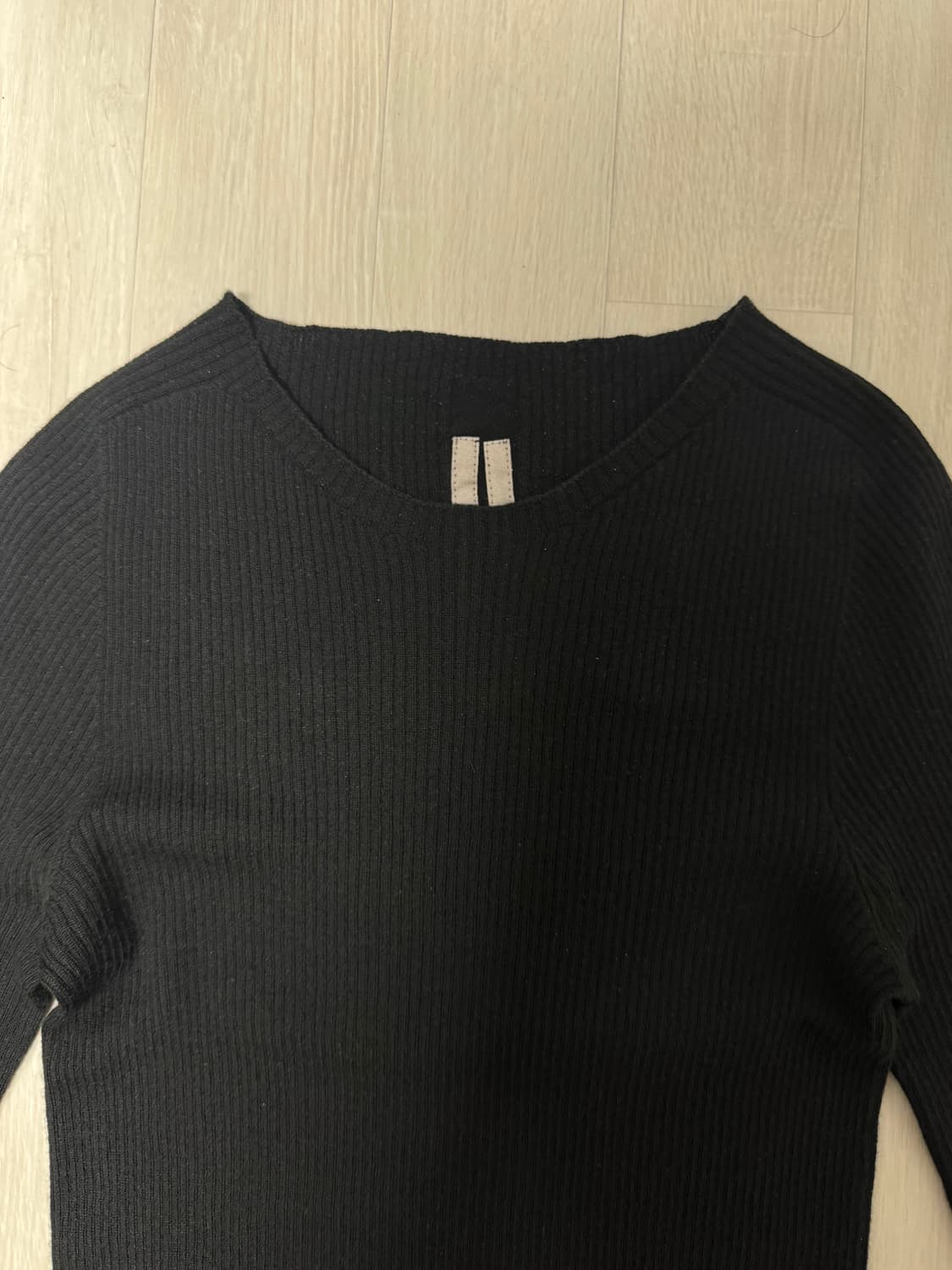 Rick Owens Ribbed Round Neck sleeve 상품이미지2