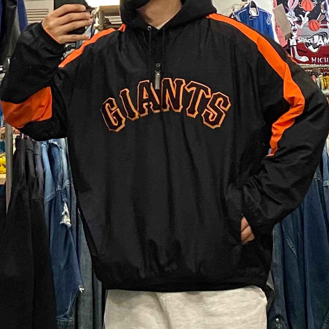 USA 마제스틱 샌프란시스코 선수용 아노락 바람막이 상품이미지2