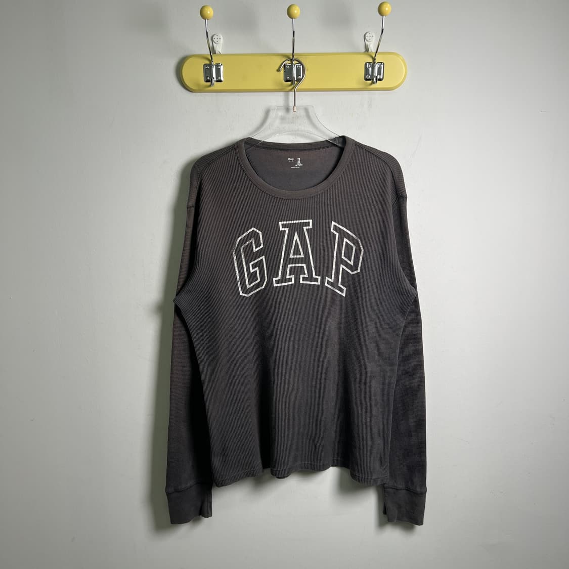 GAP 갭 차콜 그레이 와플 롱슬리브 티셔츠 S 상품이미지2