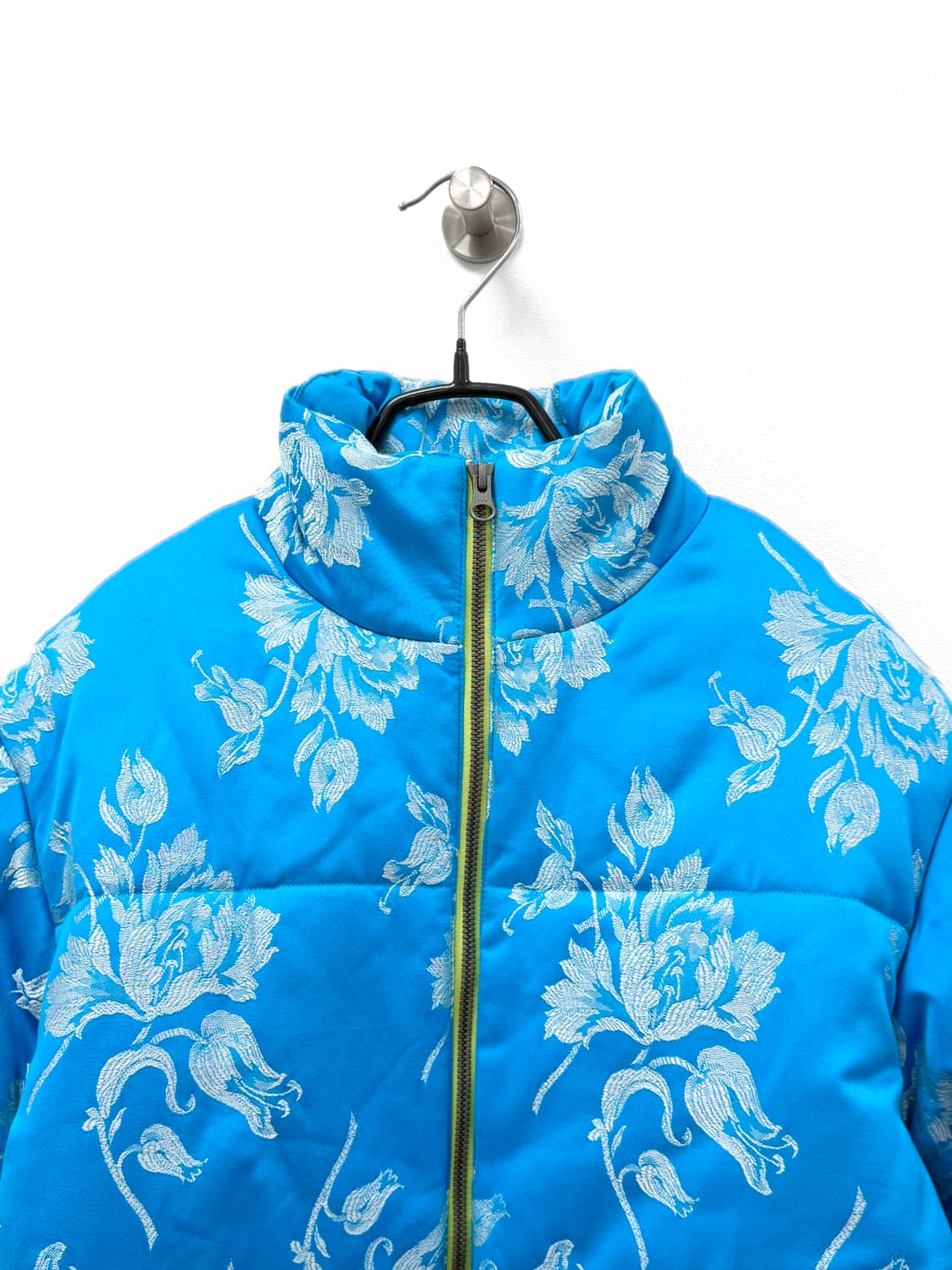 2DW 업사이클 프렌치 자카드 패딩 블루 상품이미지3